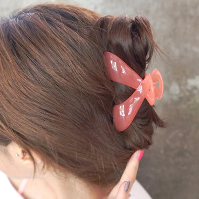 

1pc Plastic Hair Claw Clips Crab For Women Girls Large Ponytail Clamp Solid Color Hairpin Claws Clamp Headwear Hair Accessories