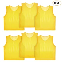 Pinnies Adult Sports Soccer Jerseys Jersey Training 6 PCS Basketball Kid Bibs Football Practice Children Drying Vest Team Quick