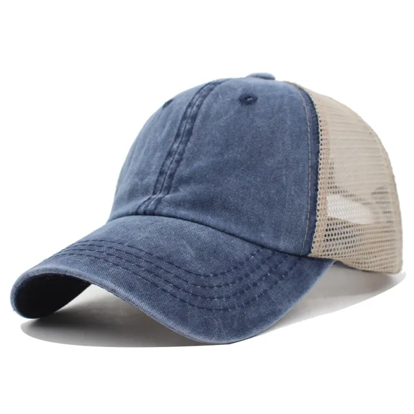Летняя бейсбольная кепка для женщин и мужчин Gorras Snapback кепка хип-хоп сетчатая Регулируемая косточка Casquette головные уборы для мужчин и женщин папа Кепка s M223 - Цвет: Тёмно-синий
