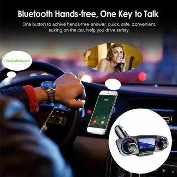 

Bluetooth Hands-free Car Kit FM Transmitter Aux Audio USB Music MP3 Player