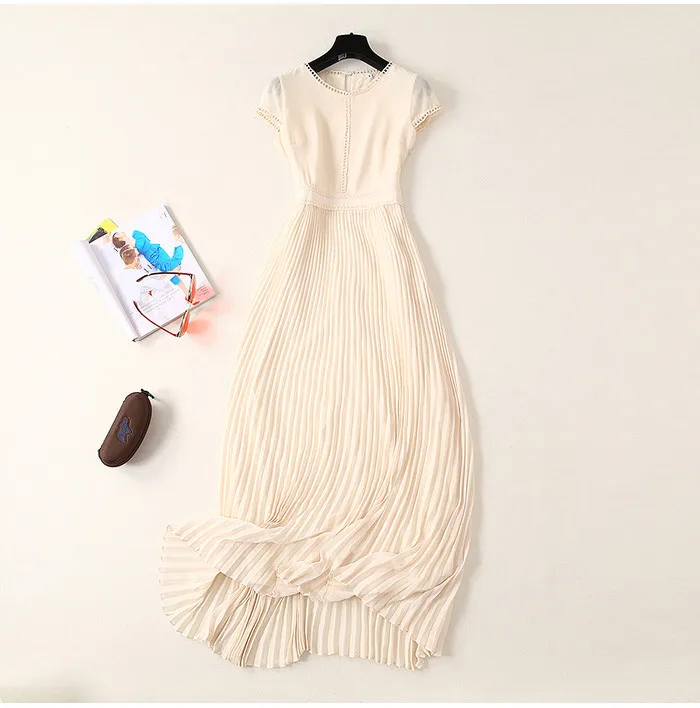 New Arrival Summer Luxury Runway Designer High Quality Fashion Hollow Out Long Maxi Dress Women Ladies Dresses Female
