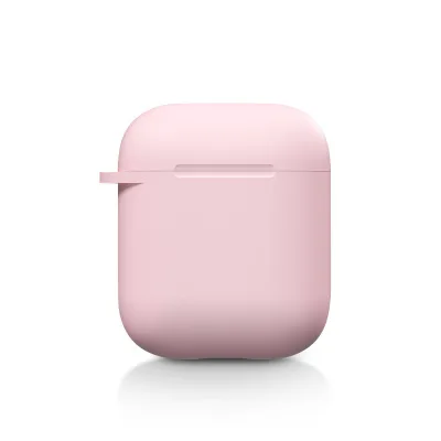 Розовый 10 шт. силиконовый чехол для Airpods 2 мягкий TPU PC прозрачный противоударный наушники, защитный чехол для Apple Airpods 1 Аксессуары - Цвет: Розовый