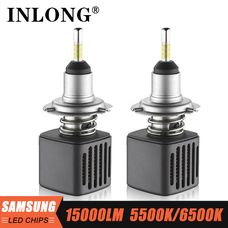 INLONG SAMSUNG чип 9005 HB3 Светодиодные лампы H1 H11 H4 H7 9006 HB4 D1S D2S D3S D4S 6500K Автомобильные