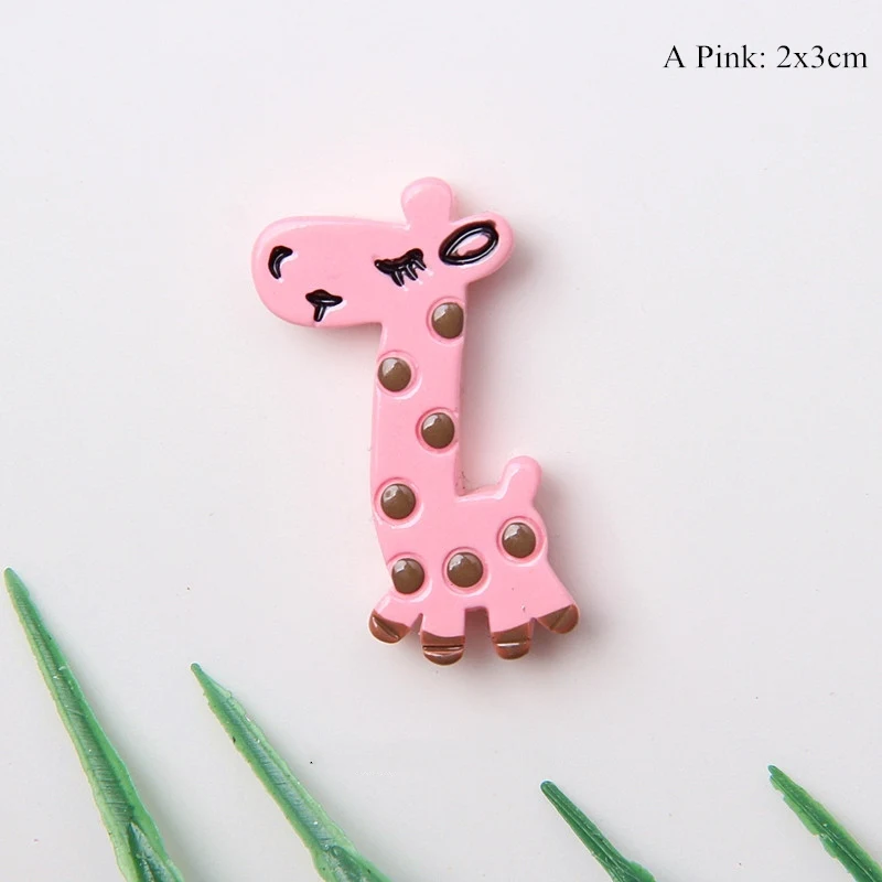10PCS Cartoon Giraffe Resin Accessories DIY Phone Decorative Craft Supplies Children Hairpin Flat Back Planar Resin Material