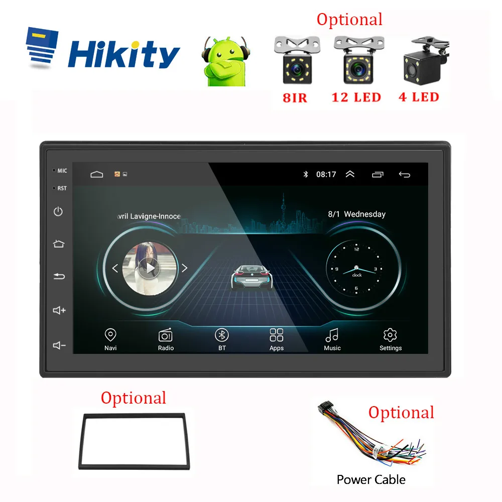 Автомагнитола Hikity мультимедийный плеер на Android с GPS 7 "экраном типоразмер 2 DIN |