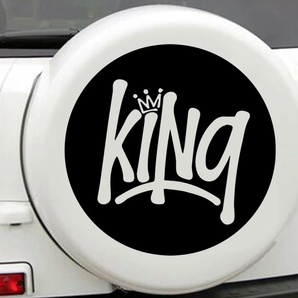 

Cartoon Crown and King Auto Sticker Funny Car Sticker For Fuel Cap Ef For Window Car Body Decal Motorcycle Decorations