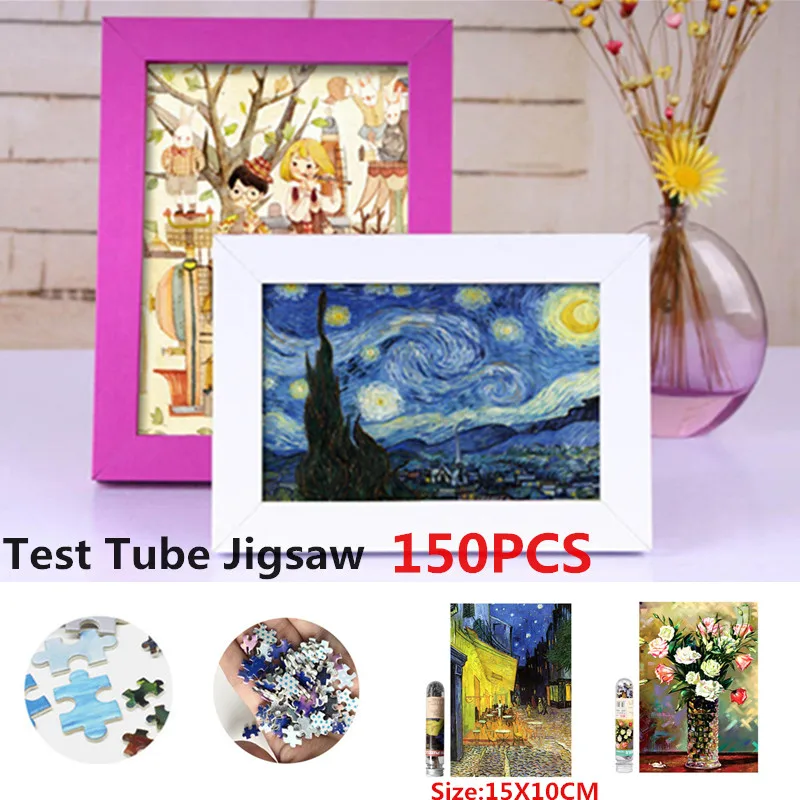 

150 pieces MiNI Test Tube jigsaw puzzle Assembling picture Pocket Jigsaw puzzle toys for adults children kids games educational