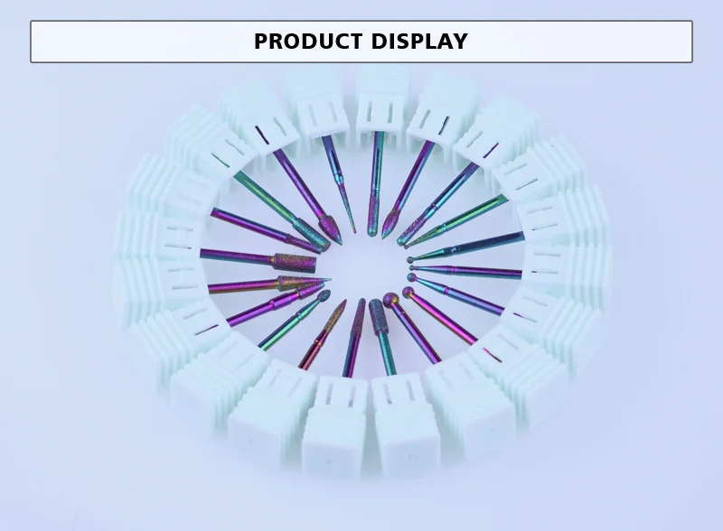 Набор радужных алмазных сверл для ногтей, фреза для Электрический маникюр ногтей, пилки и сверла, гель для кожи, удаление резца, сверла