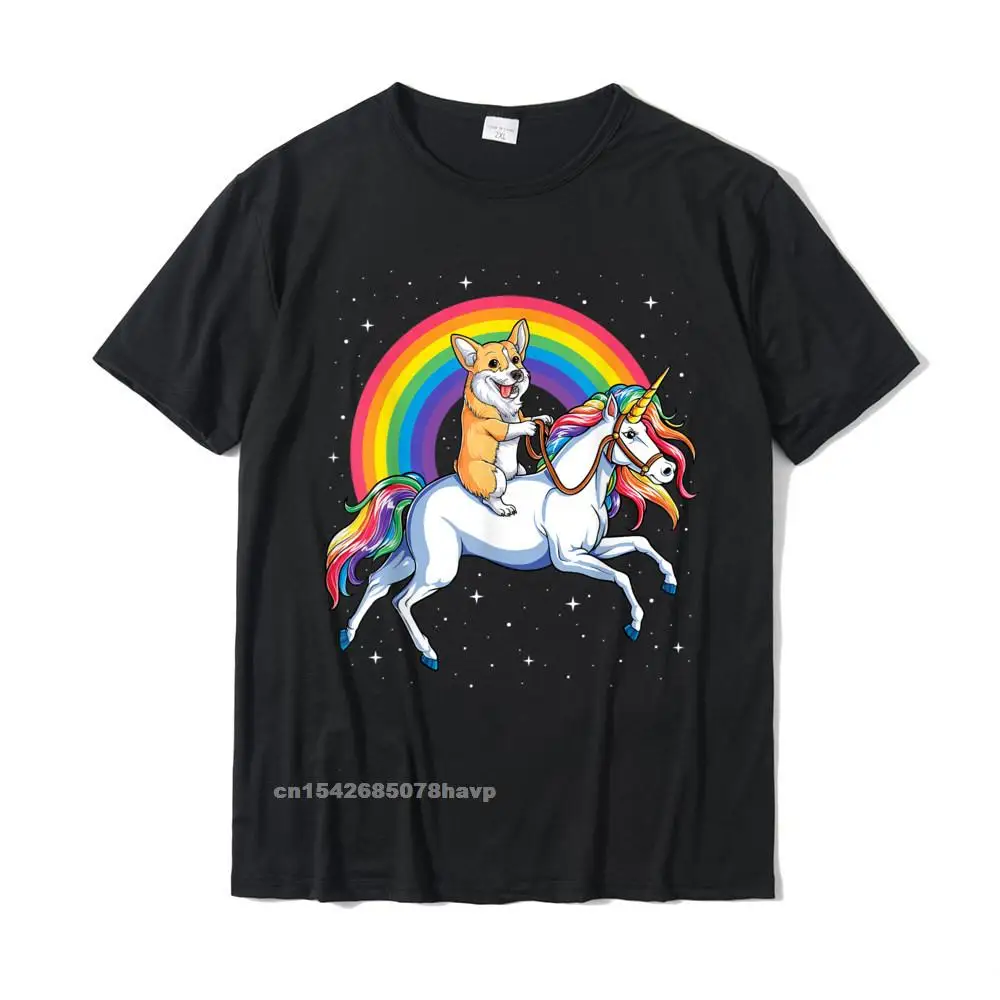 Printing Tshirts Short Sleeve Funny 2021 Popular Men's Mother Day Tees Funny Tops & Tees Round Collar 100% Cotton Corgi Unicorn T shirt Girls Space Galaxy Rainbow Corgicorn T-Shirt__2226.Corgi Unicorn T shirt Girls Space Galaxy Rainbow Corgicorn T-Shirt  2226 black.