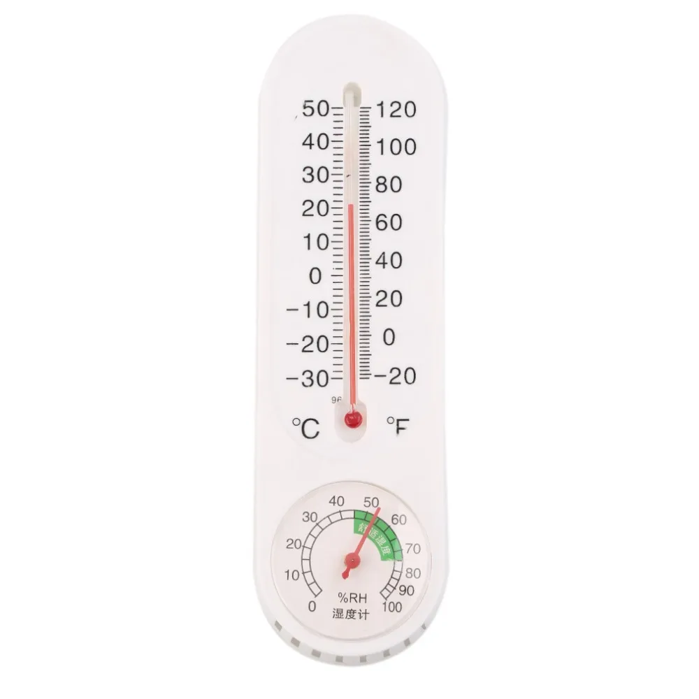 Thermometer Hygrometer Nadel rundes Zifferblatt PRueFER innen aussen weiZ8G9 1X 