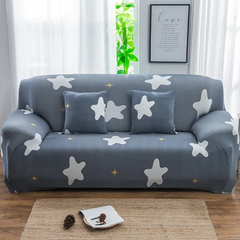 

Star Pattern Slipcovers Stretch Elastic Sofa Protector Cover for Living Room Sofa Slipcovers Sectional Modern Shape Sofacover