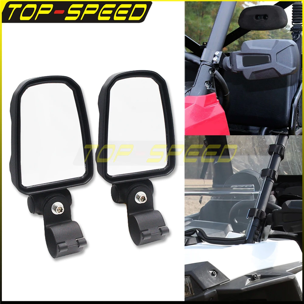 Nero 1.75 "" Utv Alluminio Specchietto Retrovisore Retrovisore Per Arctic Cat Wildcats Yamaha Rhinestone Os 450 660 700 John Deere Gator Hpx