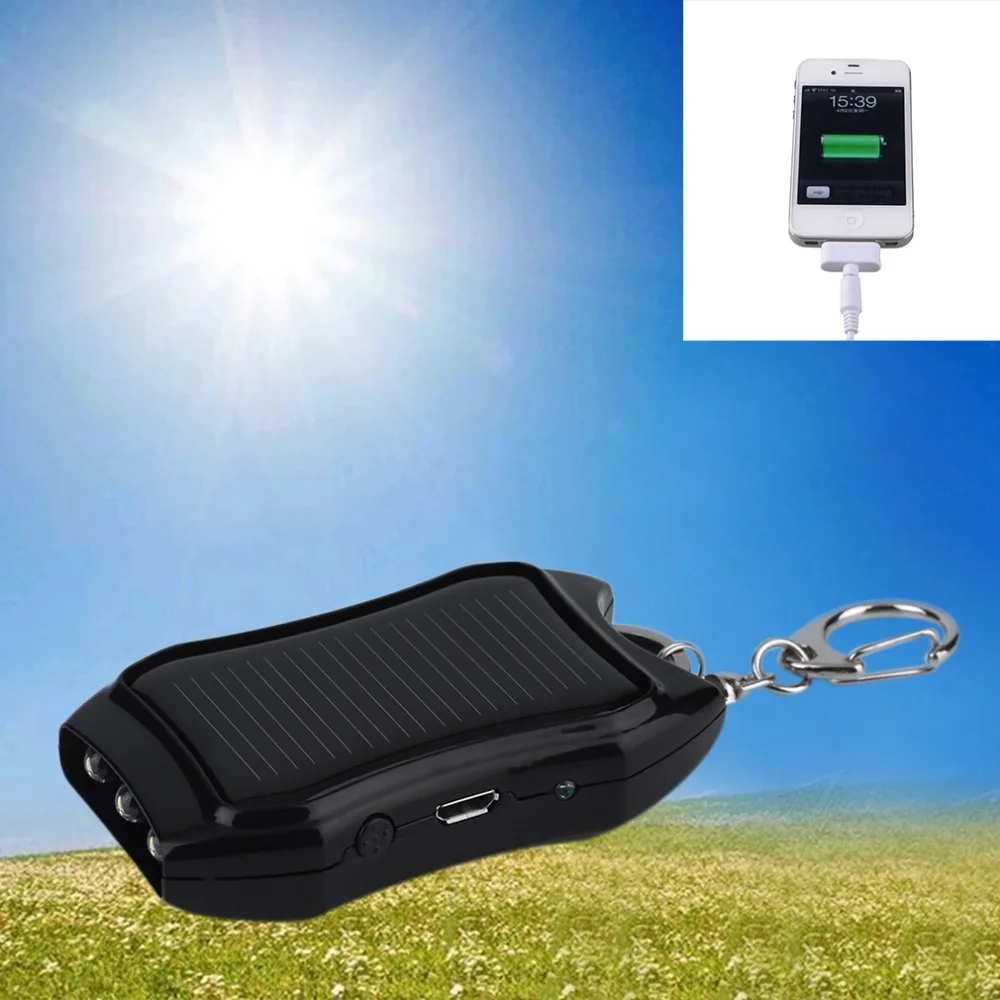 

1200mAH Solar Keychain Solar Charger Mobile Power Supply Energy Saving Charger/Battery Power Bank For Cellphone New