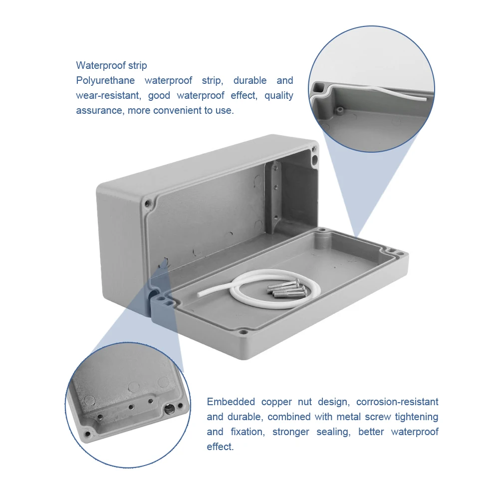a pcs/lot 220*155*95mm CSCSD inverter case aluminum die cast junction box waterproof aluminum chassis case enclosure amplifier