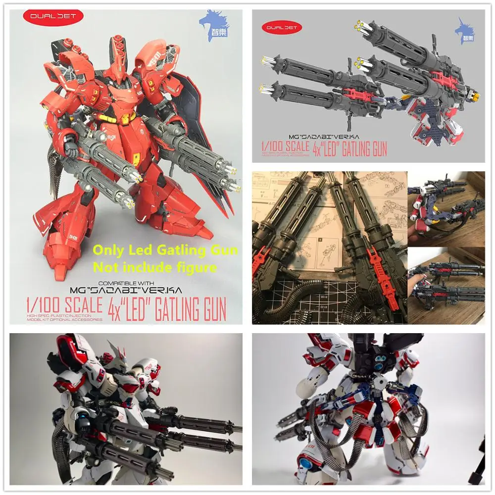 

ZL model LED GATLING GUNS Expansion Backpack for Bandai MG 1/100 MSN-04 Sazabi Gundam DZ001*