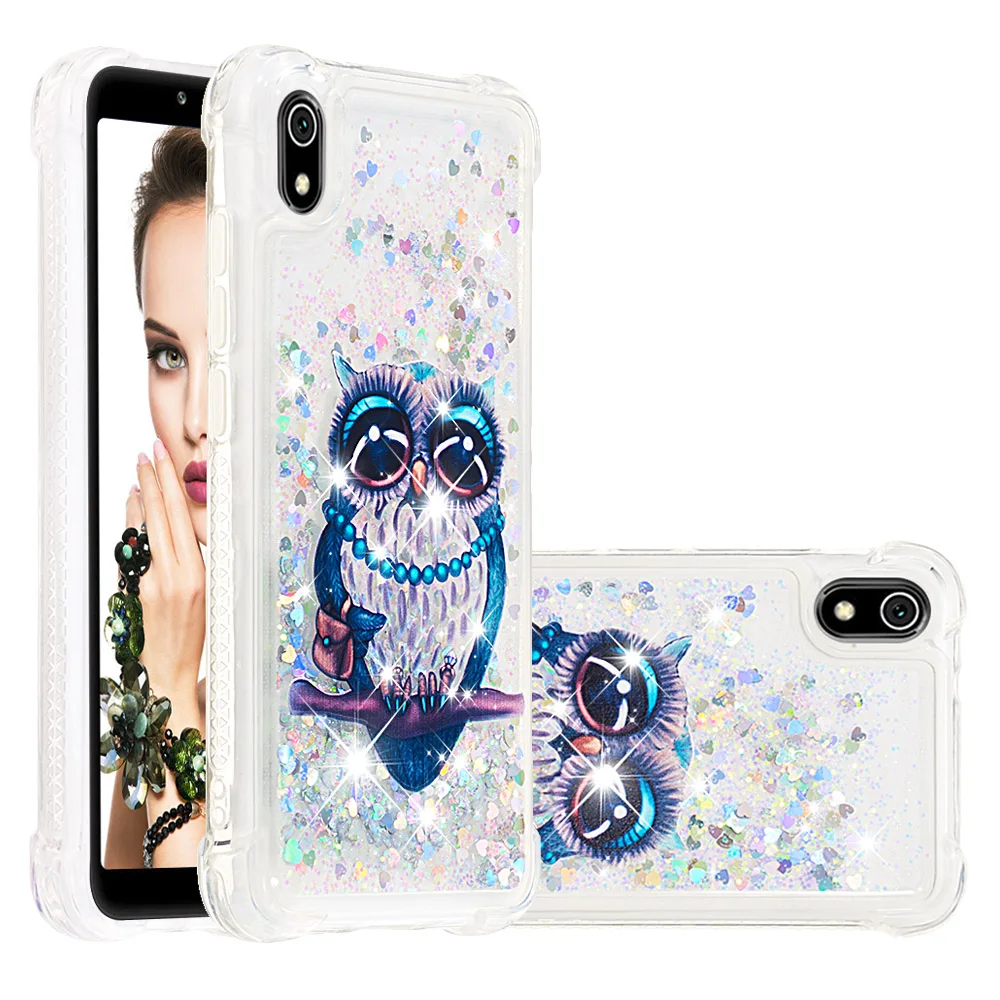 Чехол с сияющими блестками Xiaomi Redmi 7A Мягкий ТПУ чехол Funda Xiomi Redmi 7A жидкий силиконовый защитный чехол xaomi Redmi 7A Redmi7a мягкий чехол