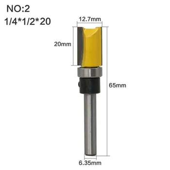

Flush Pattern Bit Trim Carbide Workshop Tool 1/4inch Shank Router Bits