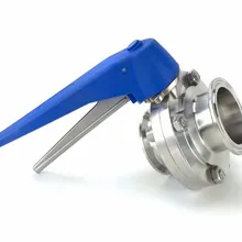 " 51 мм SS304 нержавеющая сталь санитарный клапан-бабочка Squeeze Trigger Fit 2" Tri Clamp для воды, нефти, газа