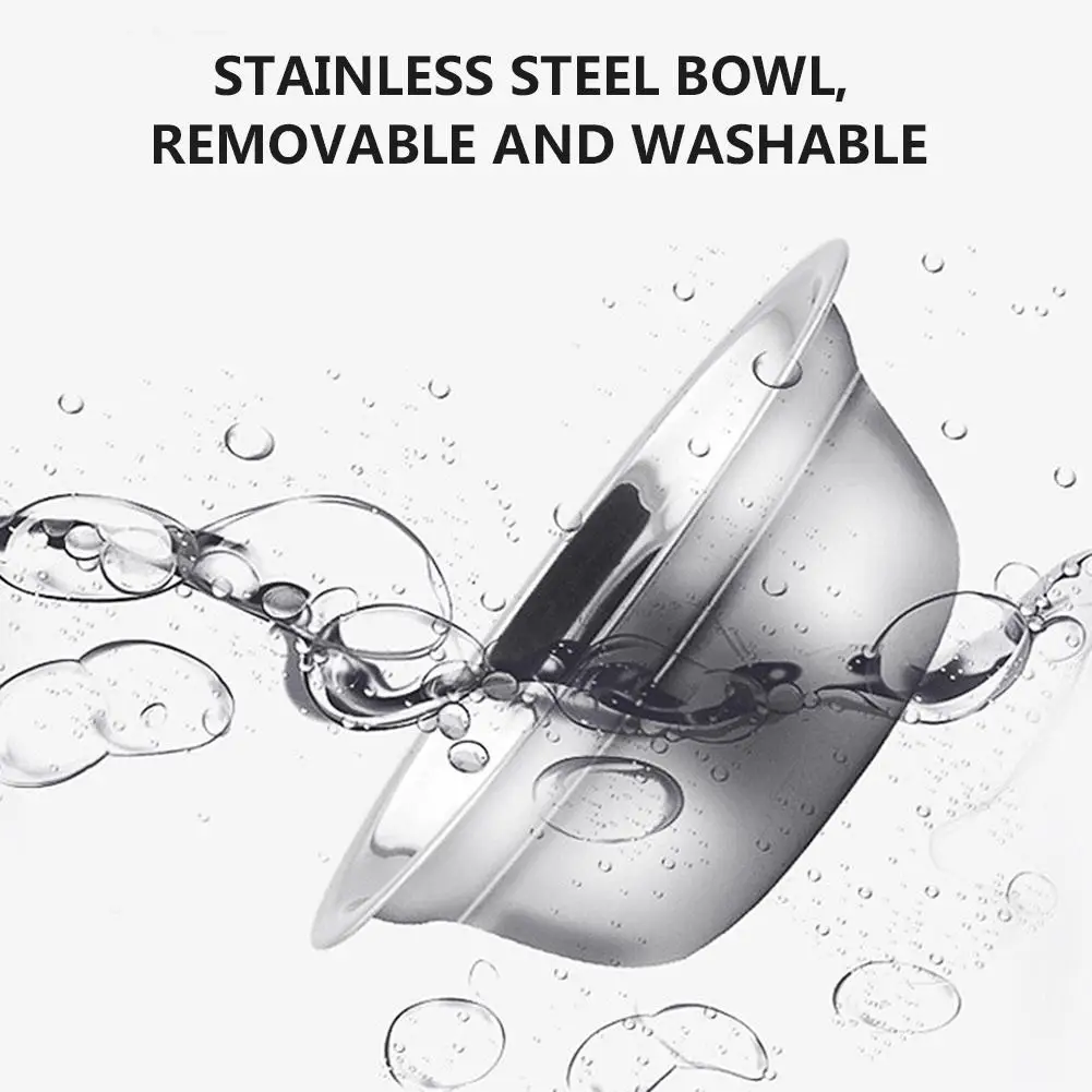 Bubble Pet Feeder Drinking Water Feeding Dual Use Double Bowl Spherical Kettle Not Wet Mouth Basin Fountain