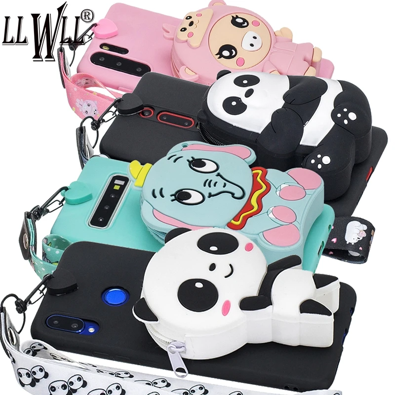 Для Honor 10 Lite чехол на молнии ремешок для кошелька ремень мультяшный Мягкие