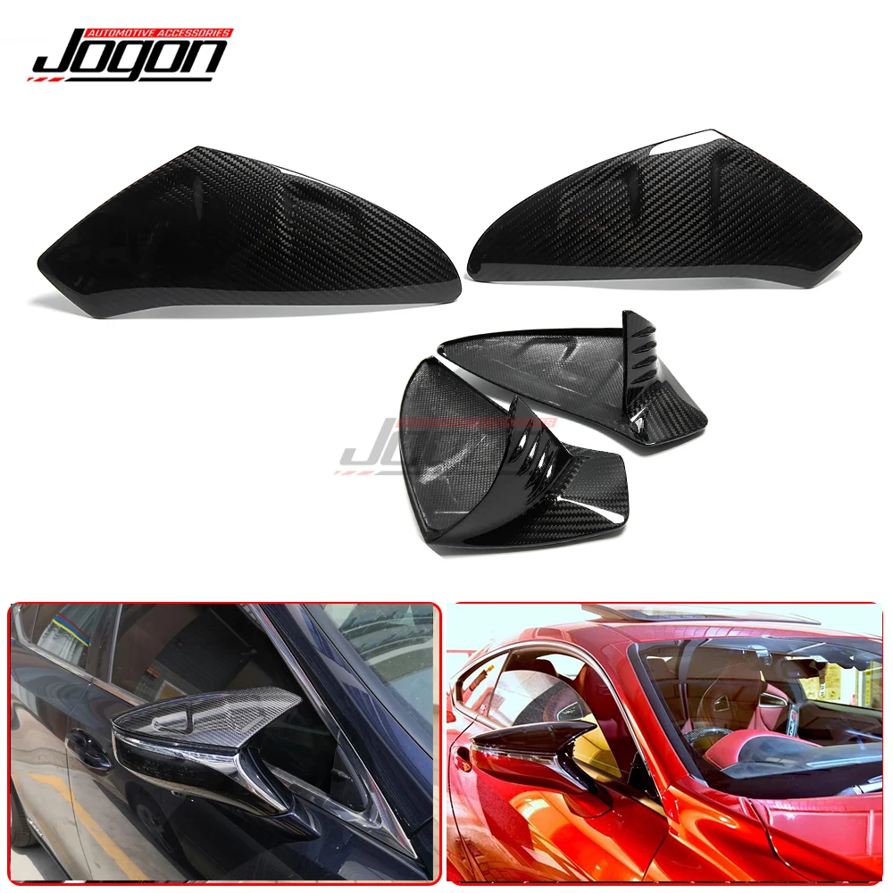 2pcs Genuine Carbon Fiber Sport Mirror Caps Cover For Lexus RC ES IS LS