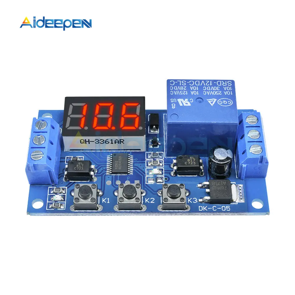 DDC 331 DC 12V цикл запуска реле задержки таймера светодиодный цифровой дисплей
