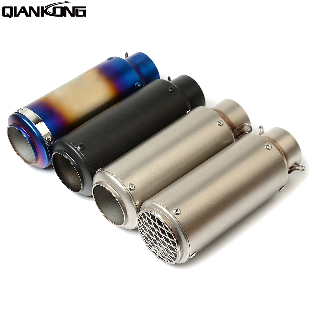 Lser Mark Motorcycle Modified Muffler Carbon Fiber Exhaust Pipe For YAMAHA FZ6 KAWASAKI Z250 Z750 Z800 Z1000 Z900 Z650 Ninja | Автомобили