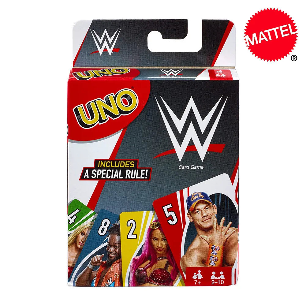 

Mattel Games UNO WWE Card Game Family Funny Entertainment Board Game Poker Kids Toys Playing Cards