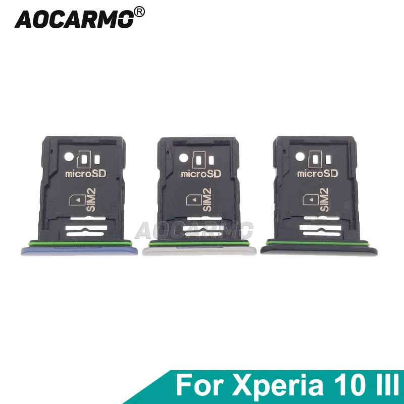Aocarmo For Sony Xperia 10 III Mark3 X10III Dual SIM Card Holder