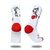 New Cycling Socks Letter Sports Socks Breathable Compression Outdoor Pro Competition Bike Socks Men Calcetines Ciclismo ► Photo 2/4