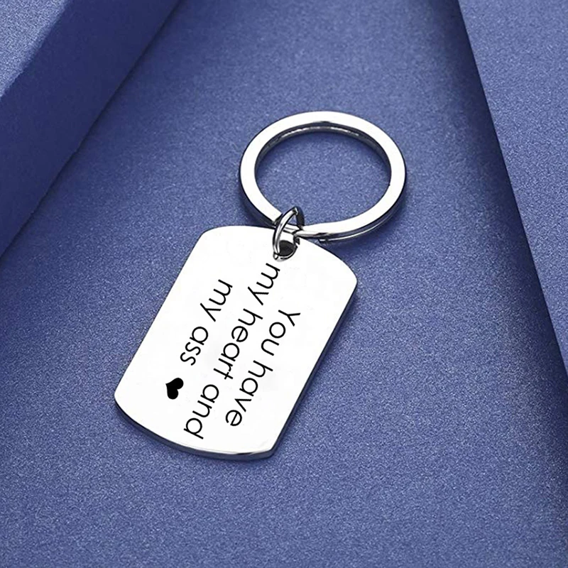 Funny Couple Keychain You Have My Heart And Ass Key Chain Keyring Women Men Jewelry Mujer Gift For Boyfriend Girlfriend | Украшения и