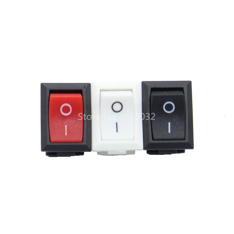 Rocker Switch 1PCS KCD1 2PIin 3Pin Boat Car 6A/10A 250V/125V AC Red Yellow Green Blue black Button