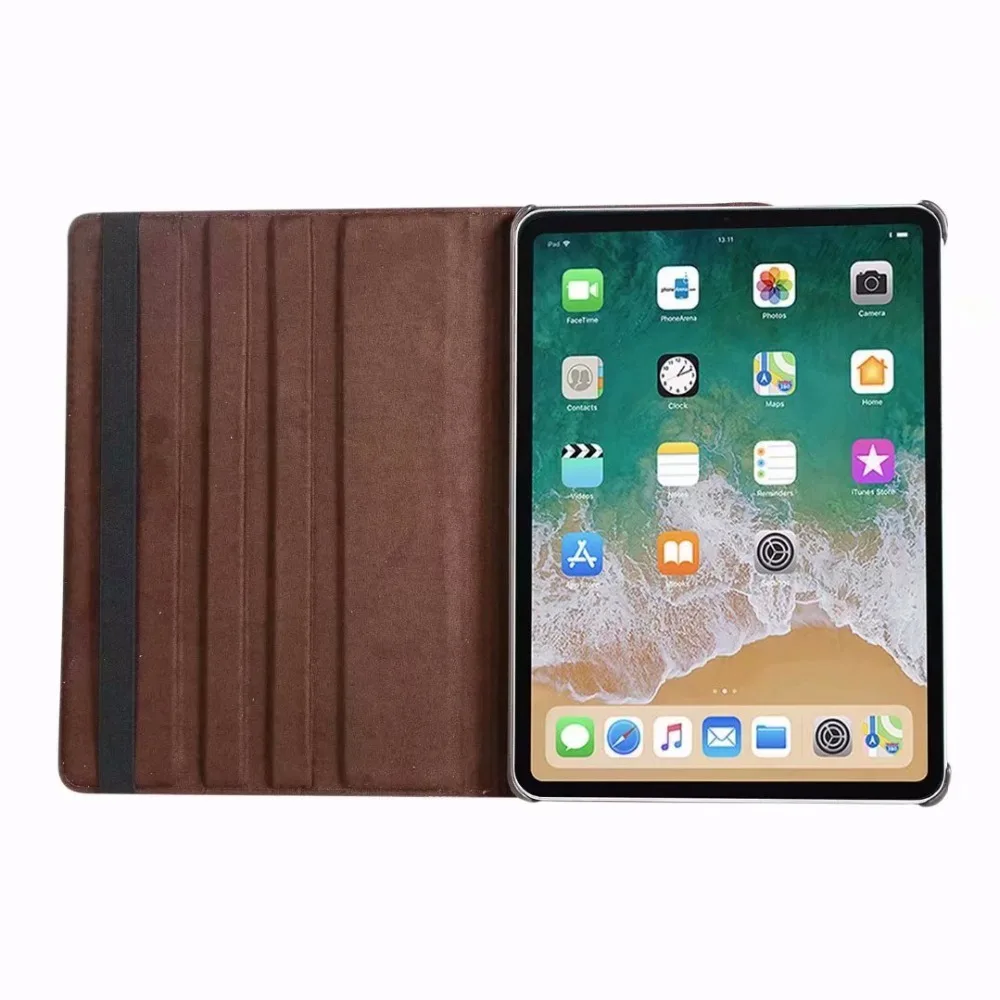 Кожаный 360 Вращающийся Кожаный смарт-чехол для Apple iPad pro 11 дюймов Coque Funda+ pen