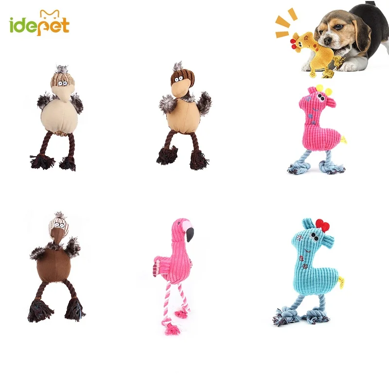 

Flamingo Chew Dog Toys Squeaky Plush Sound Pet Toys Puppy Chew Toy For Small Dogs Funny Pet Products For Large Dog Teeth tool 35