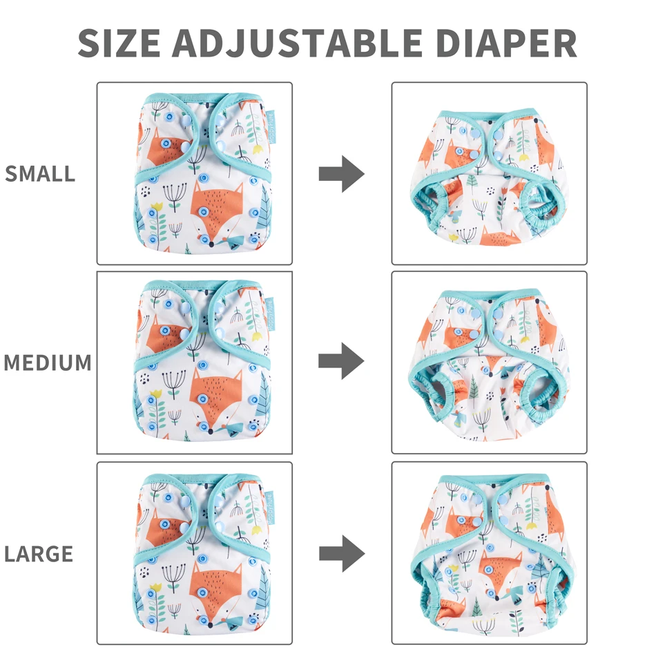 HappyFlute OS Baby Diaper Cover Waterproof Reusable 1Pcs