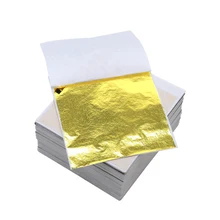 100pcs Gold Foil Paper Gilding DIY Art Wall Craft Paper Mobile Phone Shell Furniture Statue Handicrafts Decorations