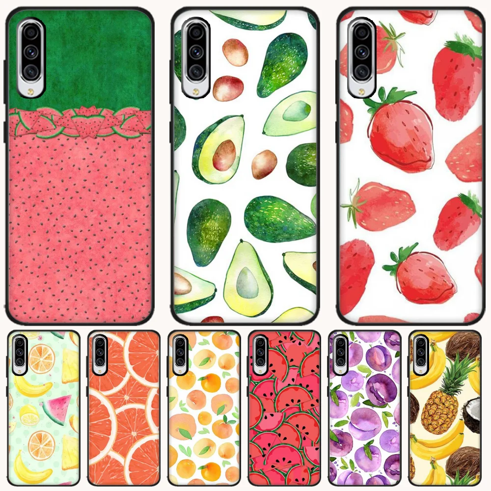 OFFeier Cartoon fruit Coque Shell Phone Case For Samsung A10 20 30 40 50 70 10S 20S 2 Core C8 A30S A50S | Мобильные телефоны и