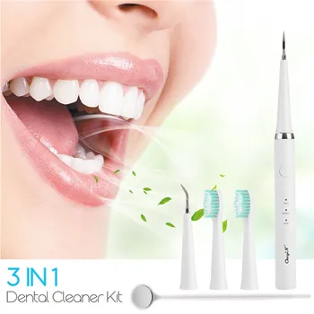 

3 in 1 Electric Tooth Cleaning Kit Cordless Dental Calculus Teeth Stain Remover Battery Operated Vibrating Toothbrush Oral Care