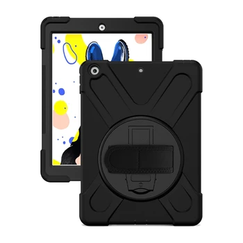 

HOT-Heavy Duty Shockproof Case Armor Cover for New iPad 10.2 Inch 2019 with Screen Protector/Kickstand/Hand Strap/Shoulder Strap
