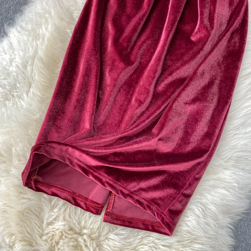 YuooMuoo элегантные сетчатые бархатные вечерние платья с длинным рукавом-фонариком, женское винтажное Бандажное готическое платье с бантом, роскошное красное женское платье