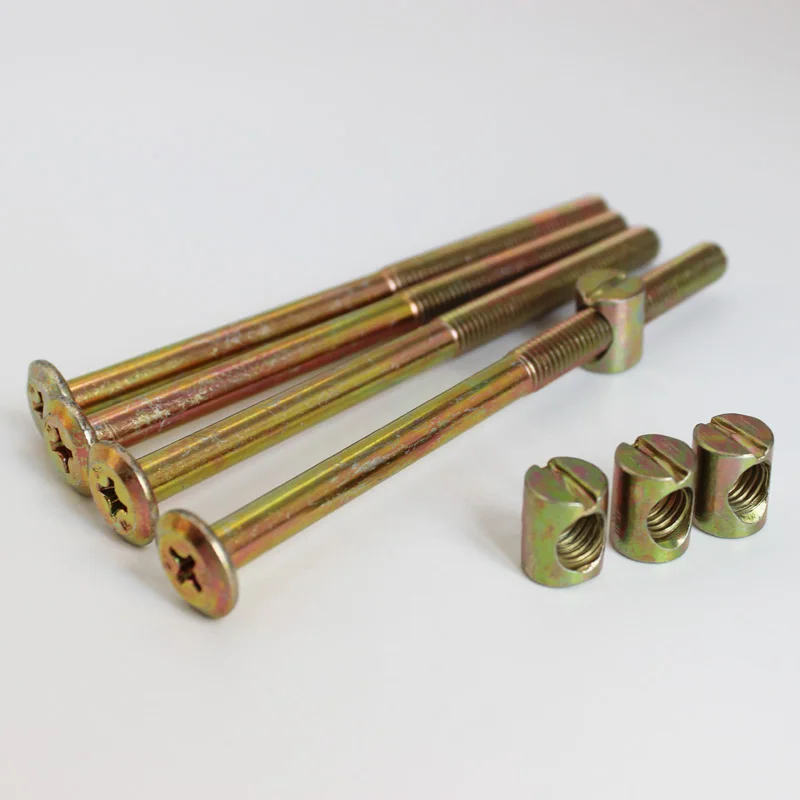 

M6 Screws/Barrel Bolts Length 10mm to 140mm Phillips round head Furniture Nut Beds Crib Chairs