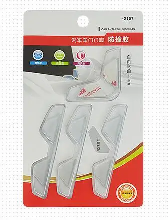 White 4pcs 4 шт. для Skoda Kodiaq аксессуары для автомобильной двери защита края бампера Защита от столкновений полоски ПВХ наклейка царапины - Название цвета: White 4pcs