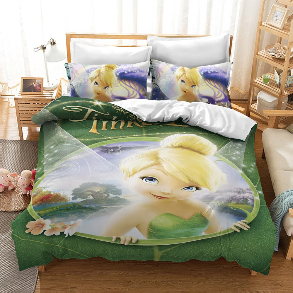 Disney Peterpan Tinker Bell Bedding Set Duvet Cover And Pillowcase Full Size Bed Set Comforter Set For Bedding Bedding Sets Aliexpress