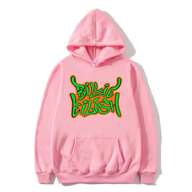 billie eilish hoodie pink