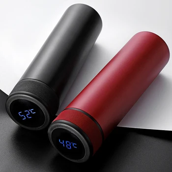 

500ml Intelligent Thermos Coffee Bottle Temperature Display Customize Logo 316Stainless Steel Vacuum Water Thermo Cup Coffee Mug