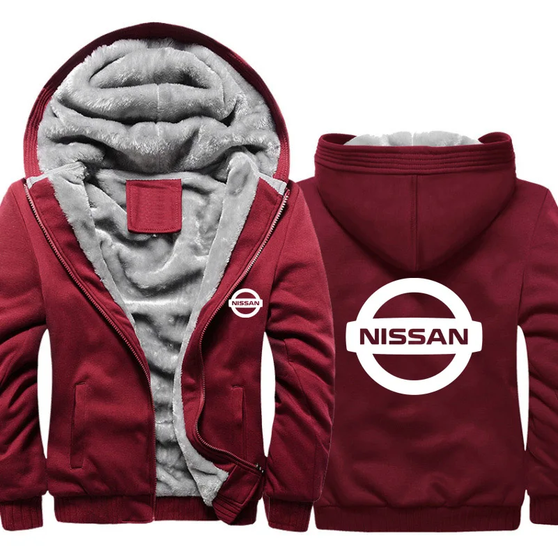 Толстовки для мужчин Nissan автомобиль логотип печати куртка для мужчин s толстовки повседневные зимние толстый теплый флис хлопок молния одежда реглан мужской спортивный костюм - Цвет: 805