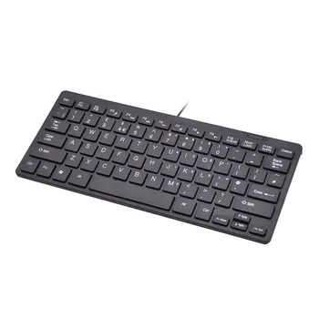 

78 Keys Wired USB Mini Keyboard Multimedia Ultra-thin Lightweight Portable For Laptop PC Quiet Accessories Slim Metallic Finish
