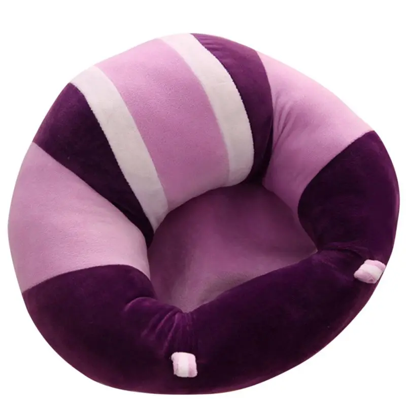 Детское сиденье 45x45 см, детское кресло для обучения сидению в форме милых животных, мягкое сиденье для дивана, плюшевые игрушки, Прямая поставка - Цвет: Purple
