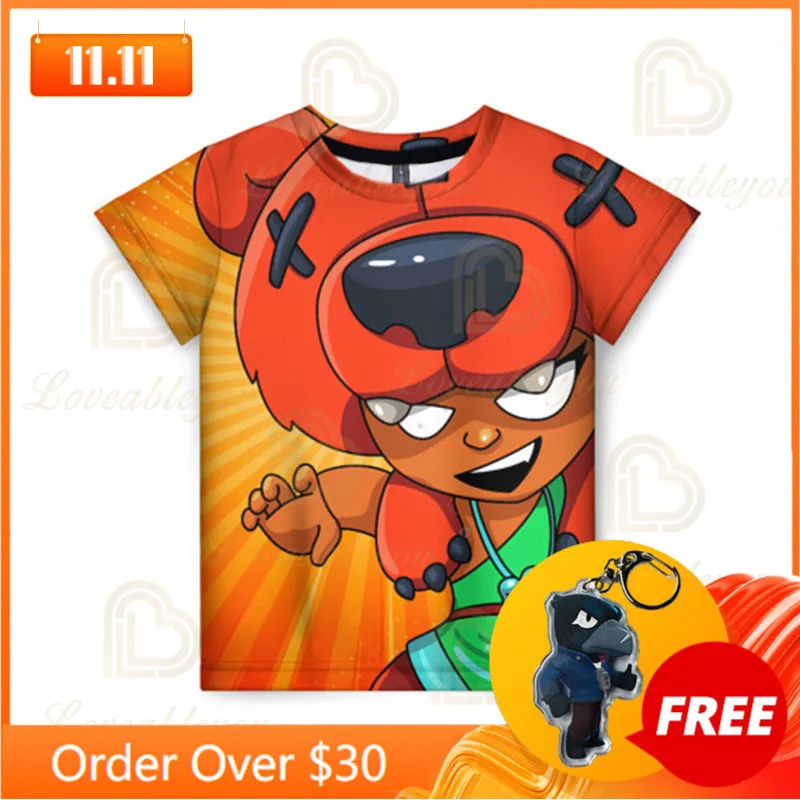 

Crow Shooter Kids T-shirt Leon Shooting Game Spike 3D Print Shirts Tops Boys Girls Browlings Cartoon Star Tops Teen Clothes