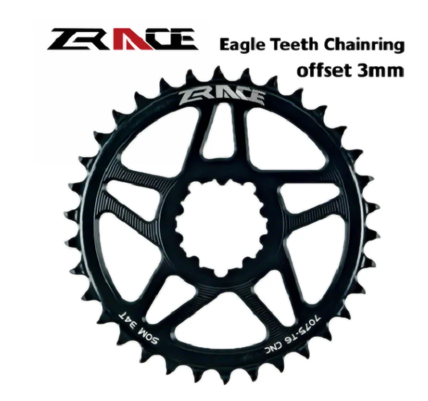 ZRACE 10s 11s 12s Chainring орлиный зуб 7075AL CNC офсет 3 мм MTB Chainwheel для SRAM прямого крепления